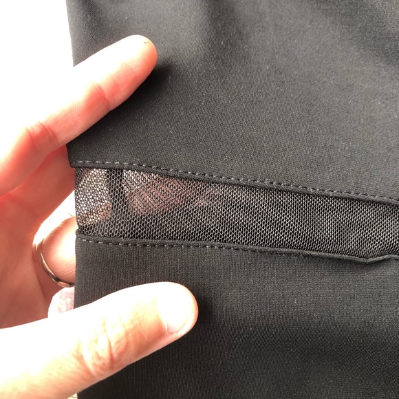 Elizabeth and James Charlene Dress Black Bodycon Mesh Panels Long Sleeve 4 - Picture 7 of 16